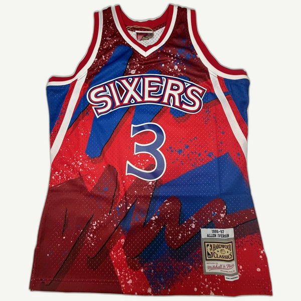 Mitchell & Ness Allen Iverson Philadelphia 76ers 1996-97 Hardwood Classics Hyper Hoops Swingman Jersey