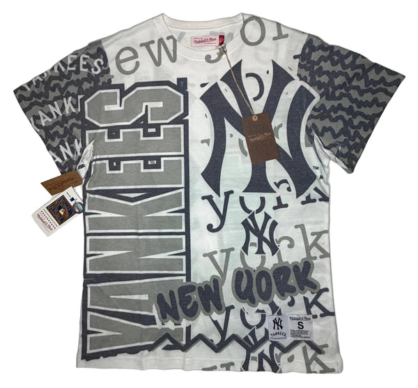 Mitchell & Ness New York Yankees White Jumbotron 2.0 Sublimated Tee