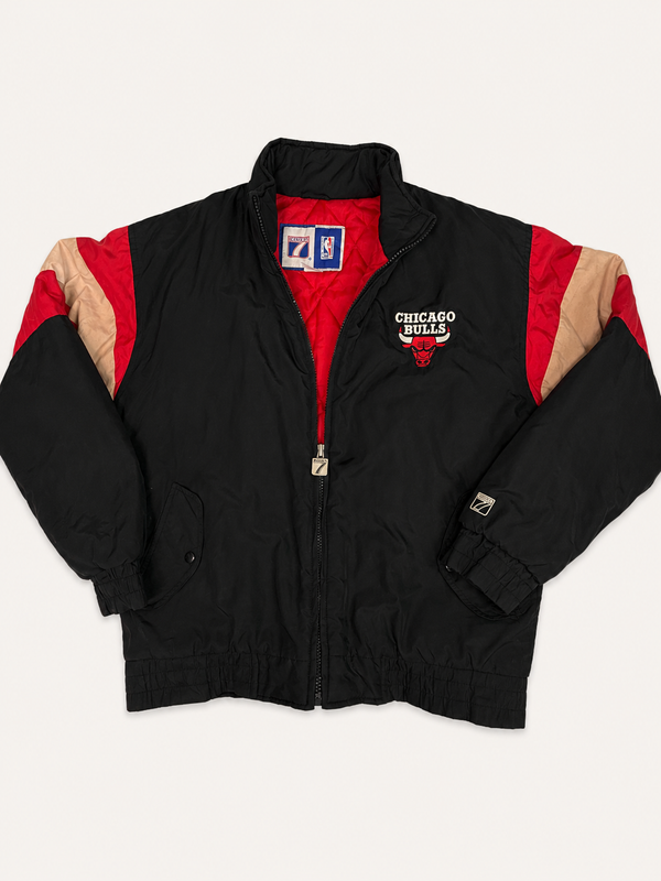 Vintage 90s Chicago Bulls Logo 7 Full-Zip Puffer Jacket - Medium
