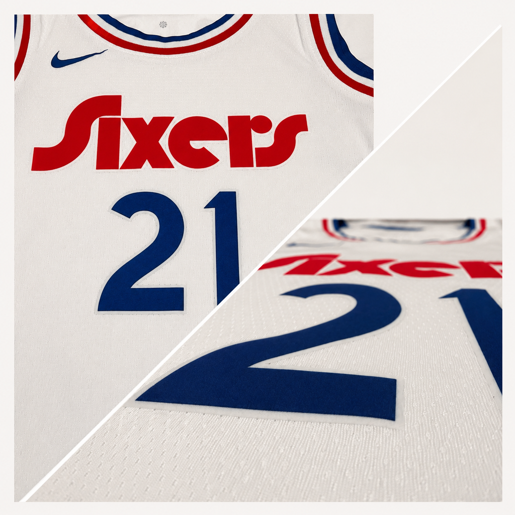 Nike Joel Embiid Philadelphia 76ers 2024/25 City Edition Spectrum Swingman Jersey - White
