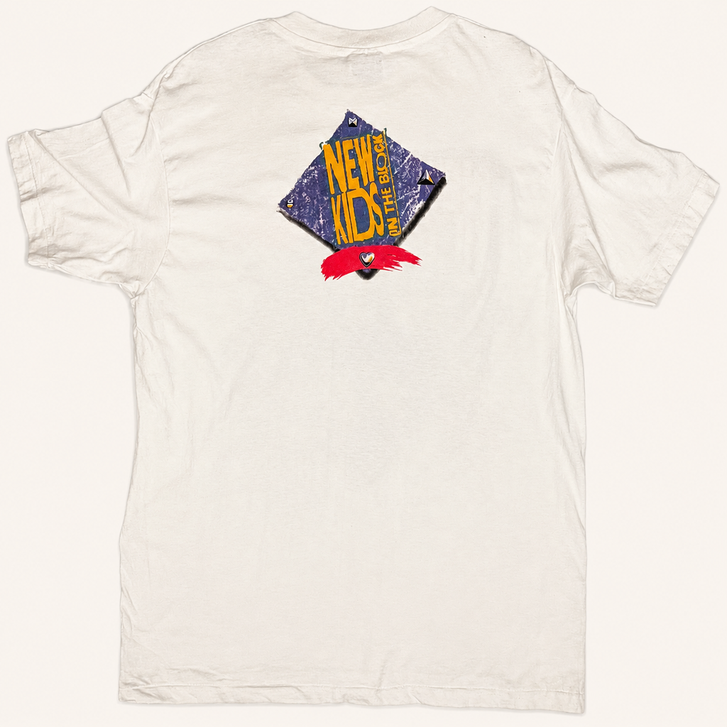 Vintage 1990 New Kids On The Block 'Step By Step' Puffy Paint T-Shirt - L