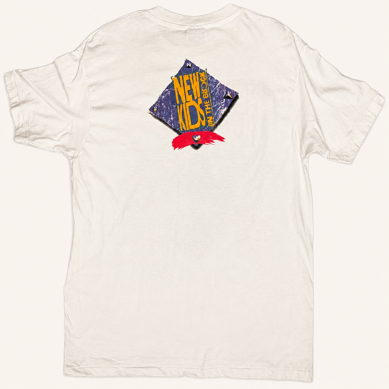 Vintage 1990 New Kids On The Block 'Step By Step' Puffy Paint T-Shirt - L