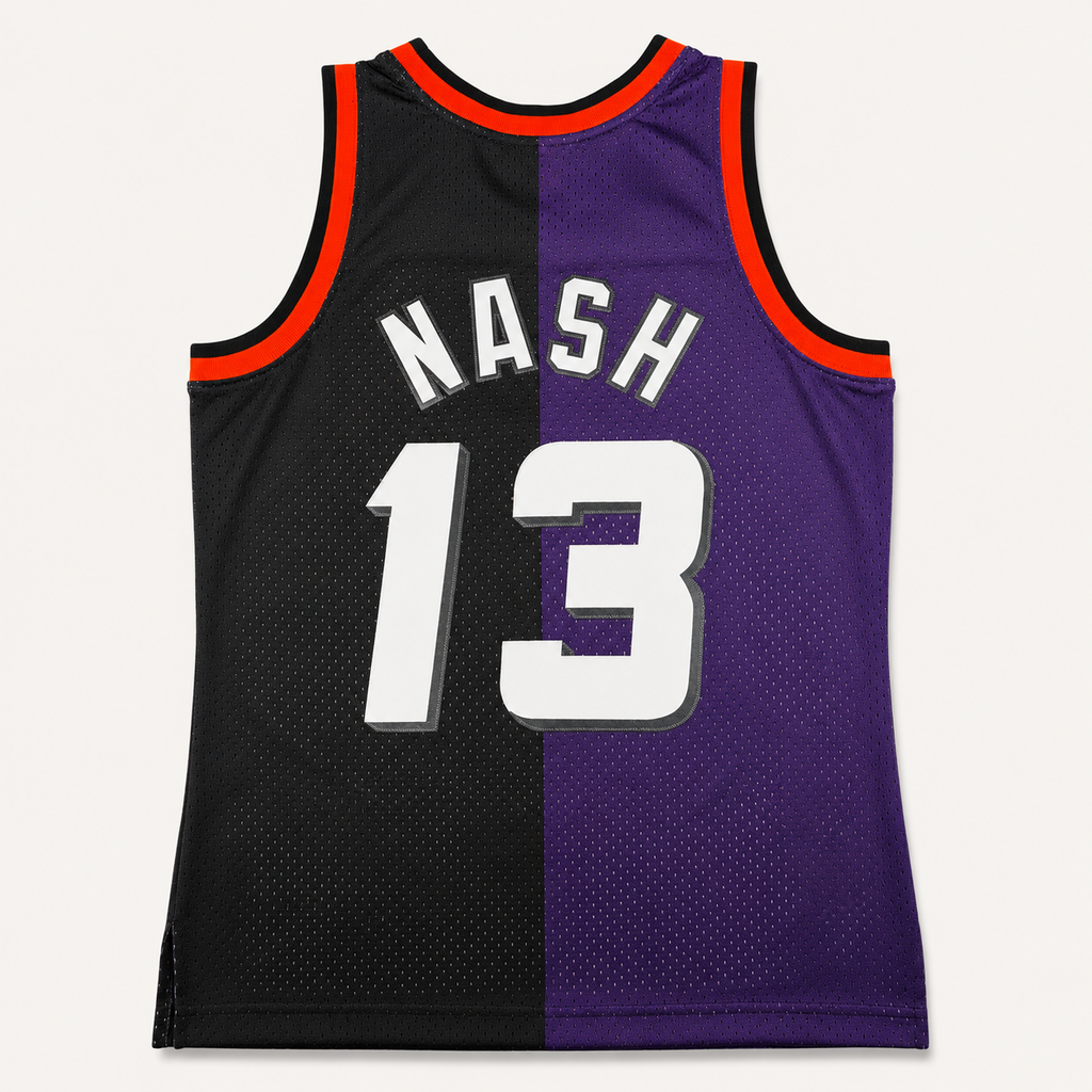 Mitchell & Ness Steve Nash Phoenix Suns 1996-97 Hardwood Classics Split Swingman Jersey - Black / Purple