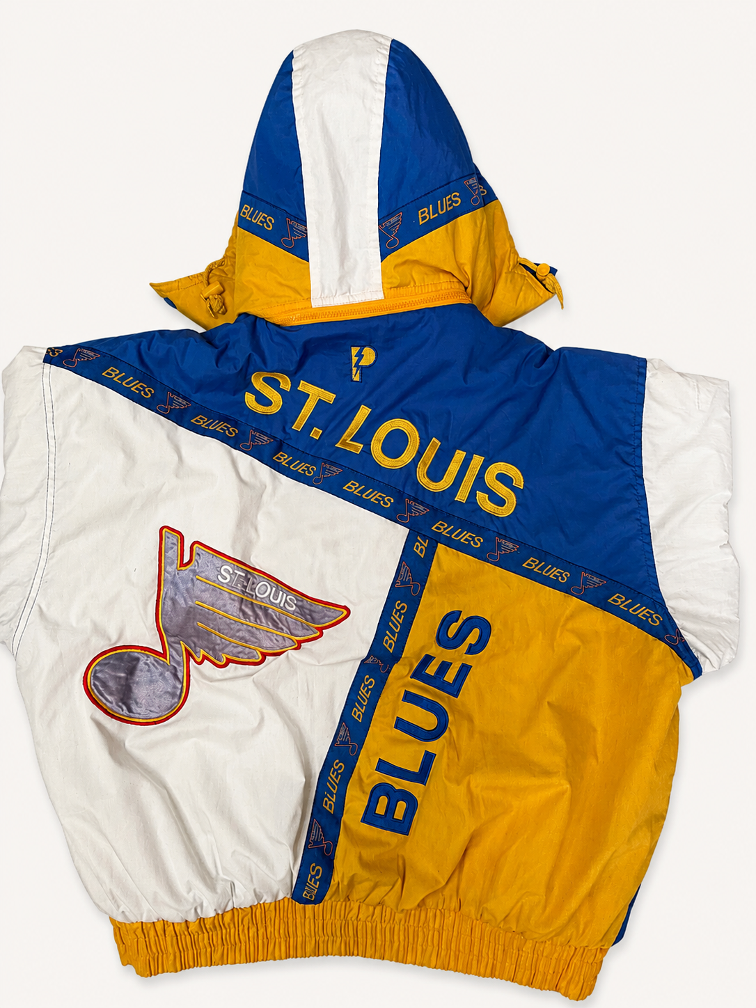 Vintage 90s St. Louis Blues Pro Player Hooded Puffer Jacket - 2XL
