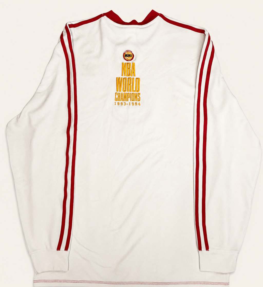 Vintage 1993-1994 Houston Rockets Adidas Trefoil Warmup Shooting Shirt - LT