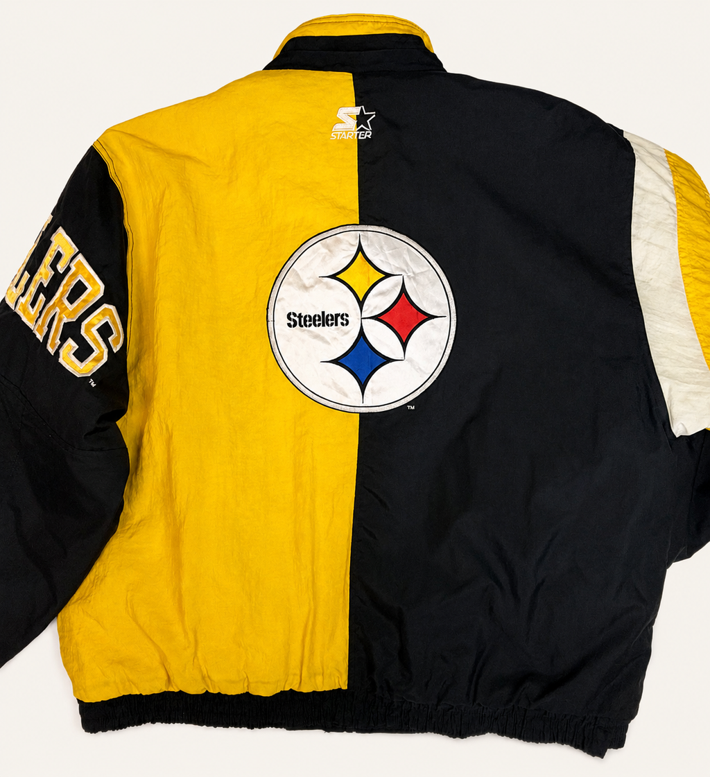 Vintage 1990s Pittsburgh Steelers Starter Insulated Puffer Jacket - XL
