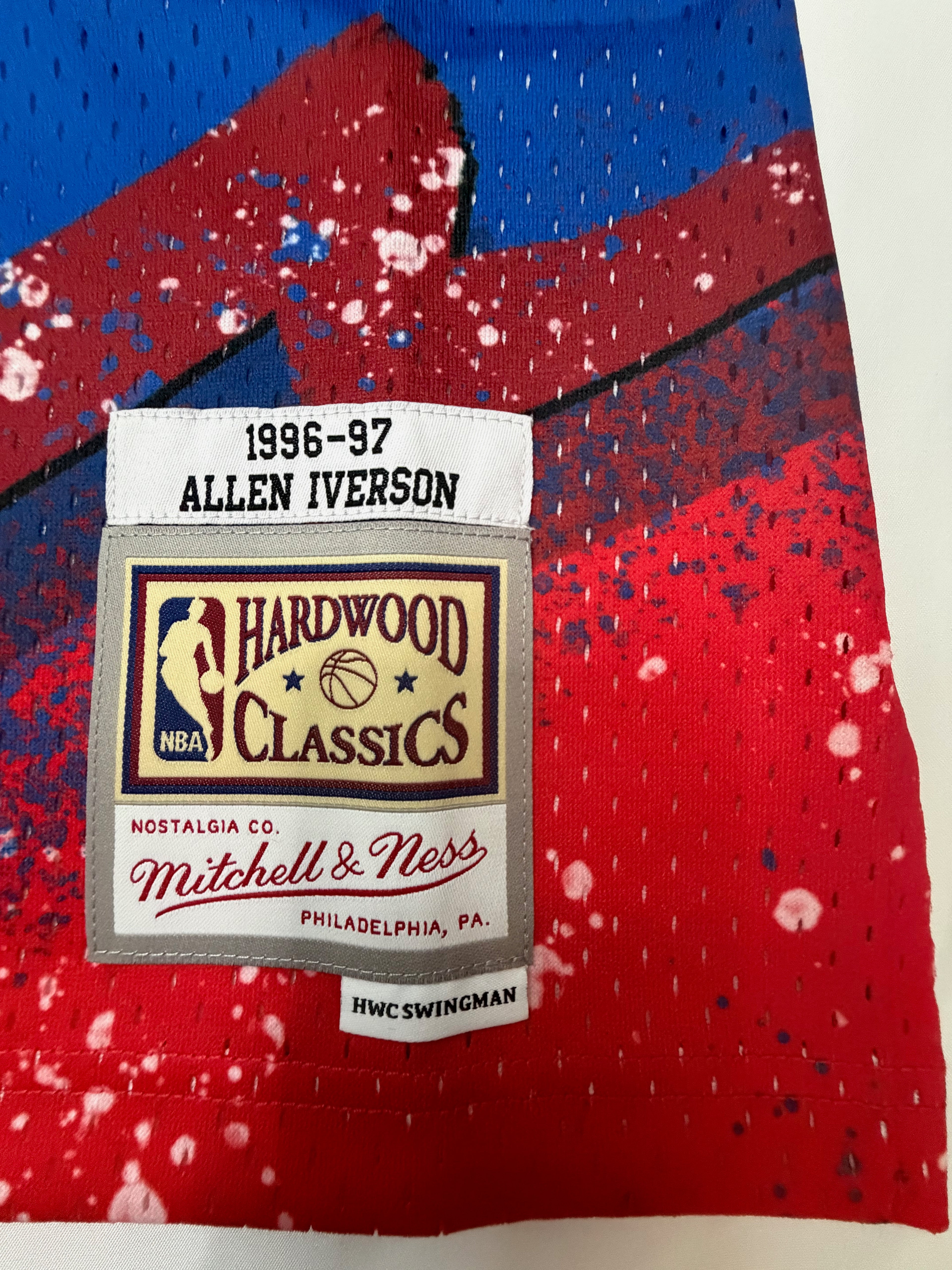 Mitchell & Ness Allen Iverson Philadelphia 76ers 1996-97 Hardwood Classics Hyper Hoops Swingman Jersey