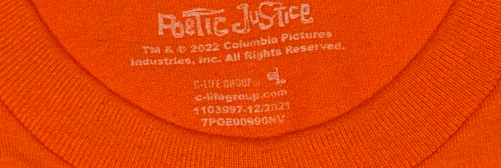 Tupac Shakur Official 'Poetic Justice' Graphic Tee - Orange