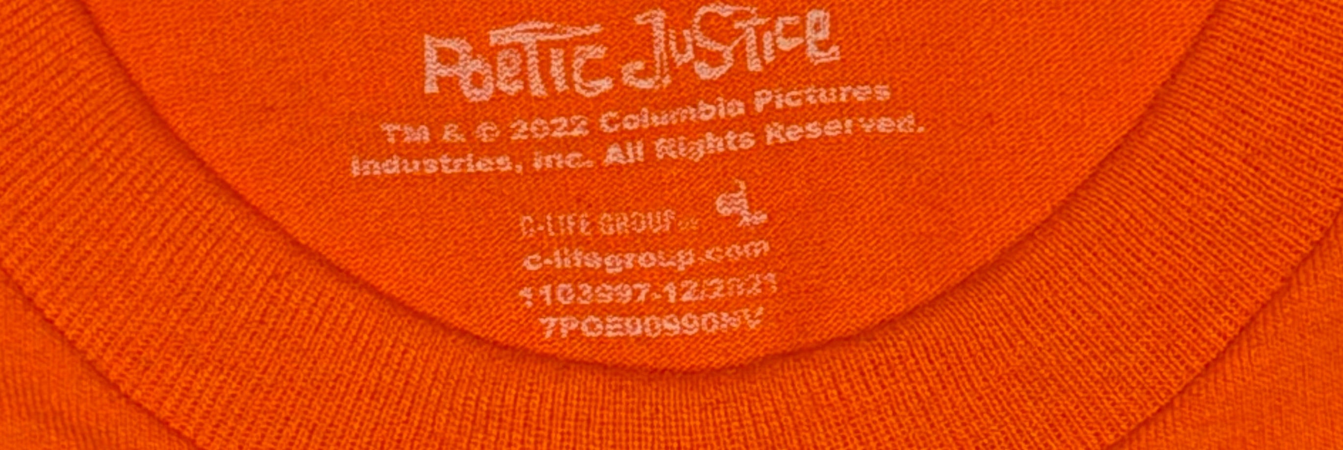 Tupac Shakur Official 'Poetic Justice' Graphic Tee - Orange