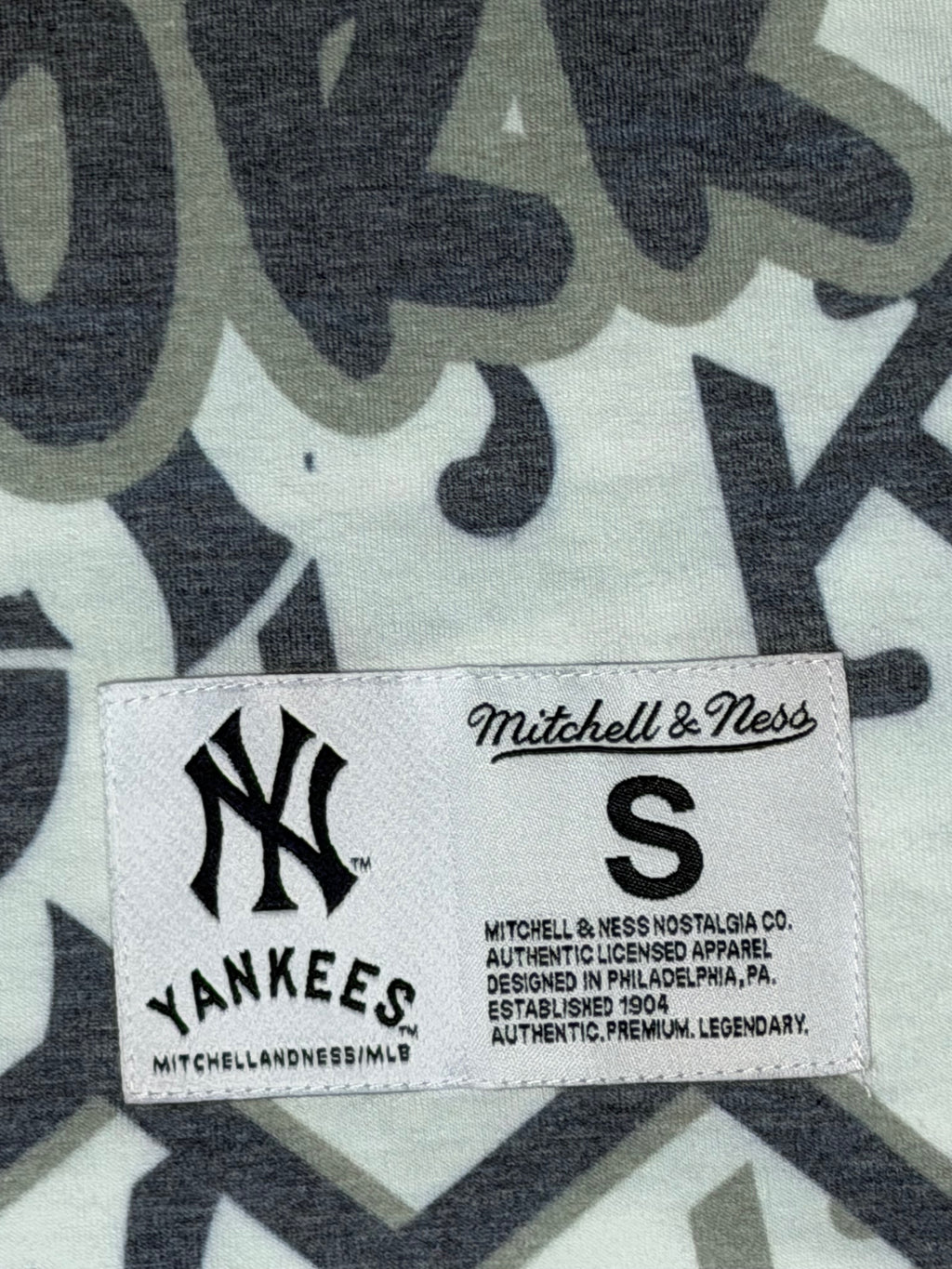 Mitchell & Ness New York Yankees White Jumbotron 2.0 Sublimated Tee