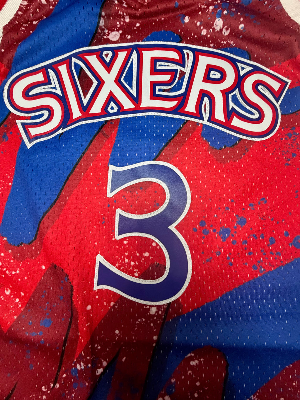 Mitchell & Ness Allen Iverson Philadelphia 76ers 1996-97 Hardwood Classics Hyper Hoops Swingman Jersey