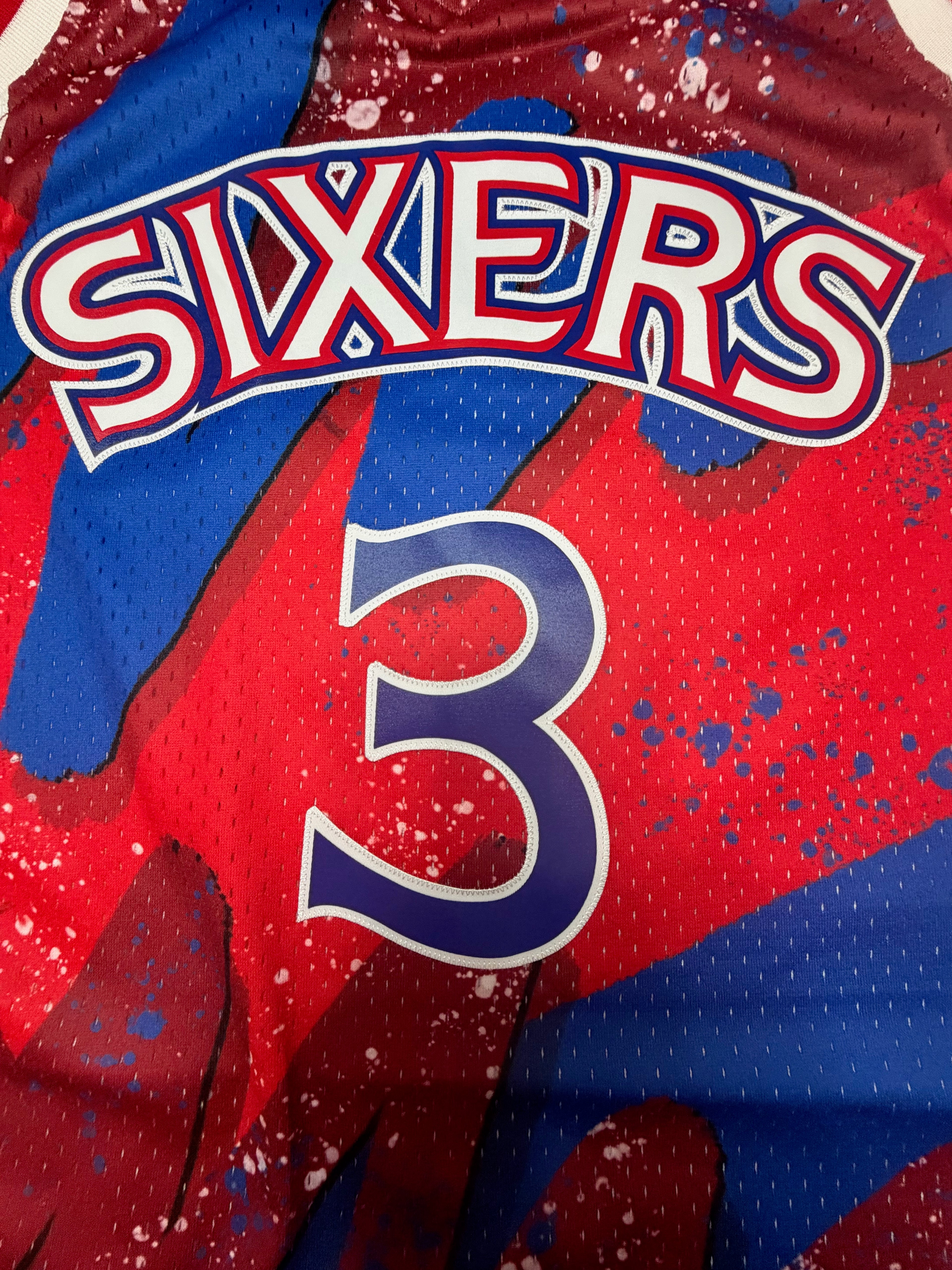 Mitchell & Ness Allen Iverson Philadelphia 76ers 1996-97 Hardwood Classics Hyper Hoops Swingman Jersey