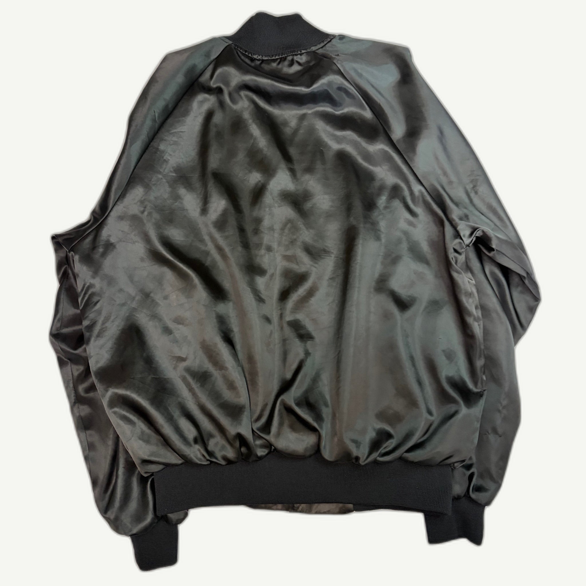 Vintage 80s San Francisco Giants Chalk Line Satin Bomber Jacket - Large