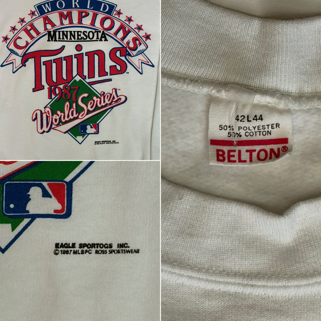 Vintage 1987 Minnesota Twins World Series Champions Crewneck Sweatshirt - L