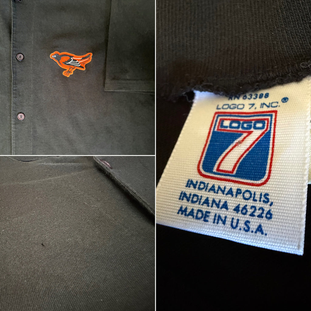 Vintage 1990s Baltimore Orioles Logo 7 Button-Up Baseball Jersey Shirt - XL