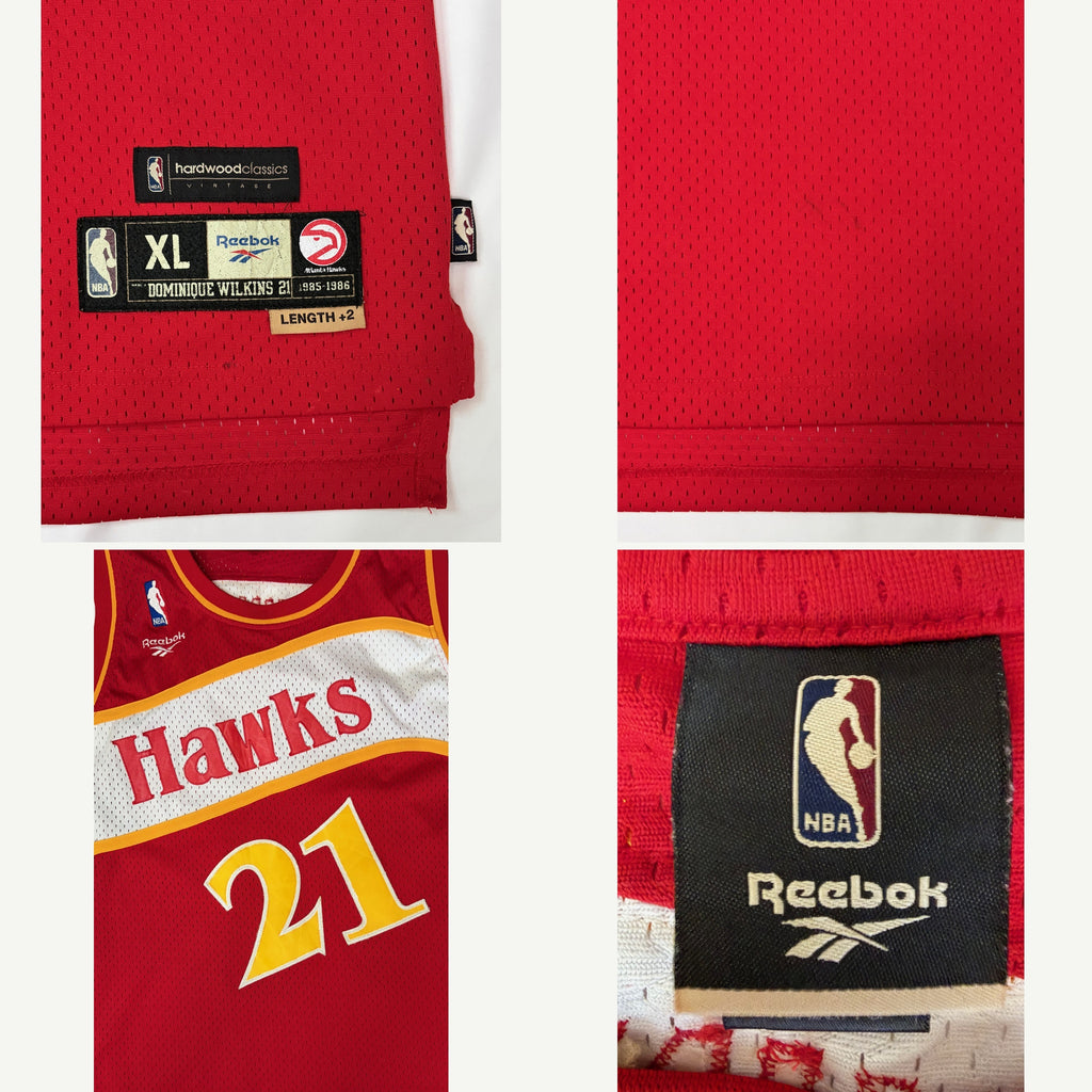Vintage Reebok Hardwood Classics Dominique Wilkins Atlanta Hawks Jersey - XL
