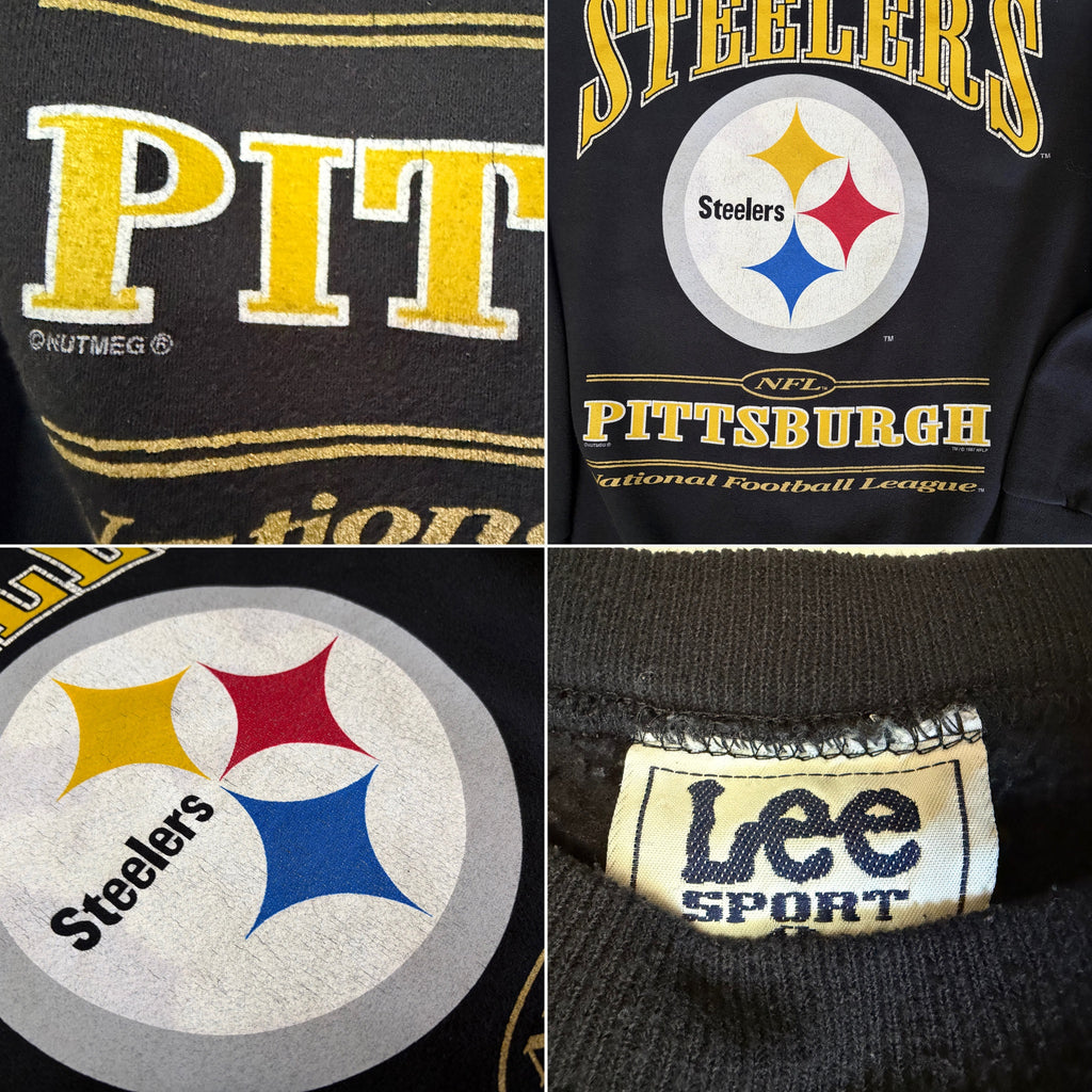 Vintage 1997 Pittsburgh Steelers Lee Sport Heavyweight Crewneck Sweatshirt - L