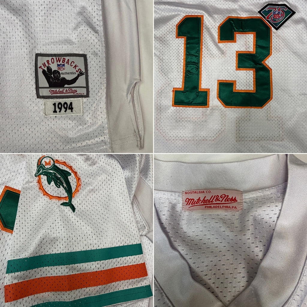 Vintage Mitchell & Ness Dan Marino Miami Dolphins 1994 75th Anniversary Throwback Jersey - XL