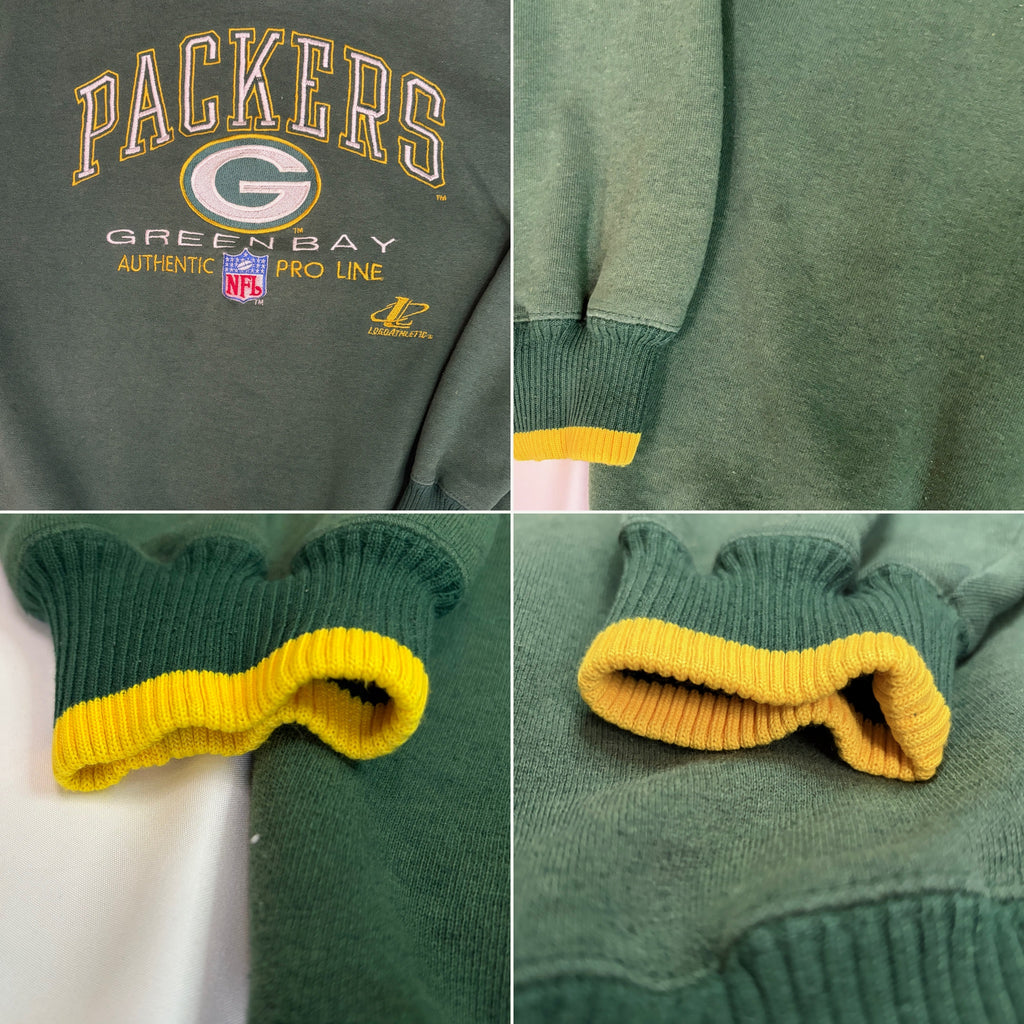 Vintage 1990s Green Bay Packers Logo Athletic Pro Line Crewneck Sweatshirt - L