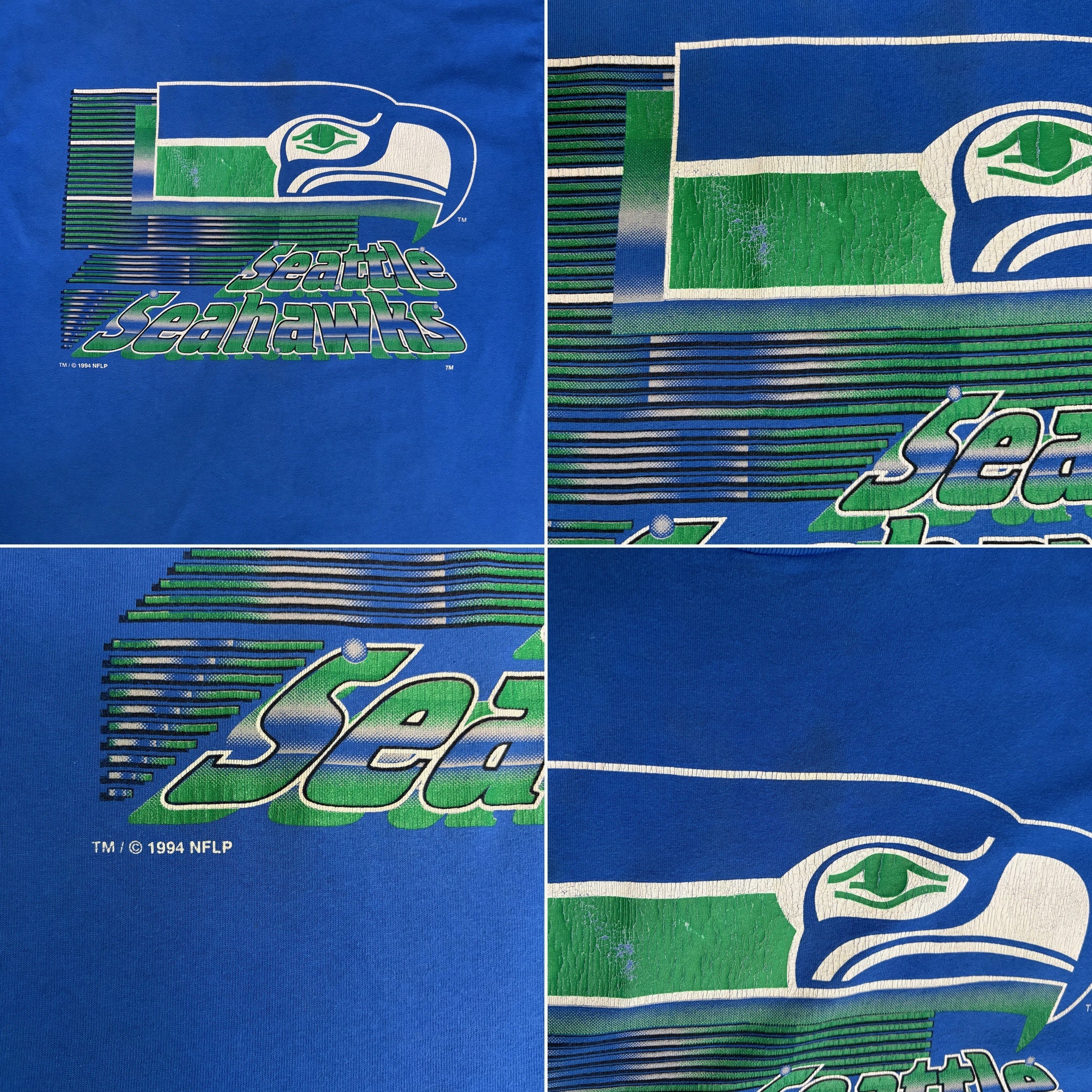 Vintage 1994 Seattle Seahawks Competitor Graphic T-Shirt - XL
