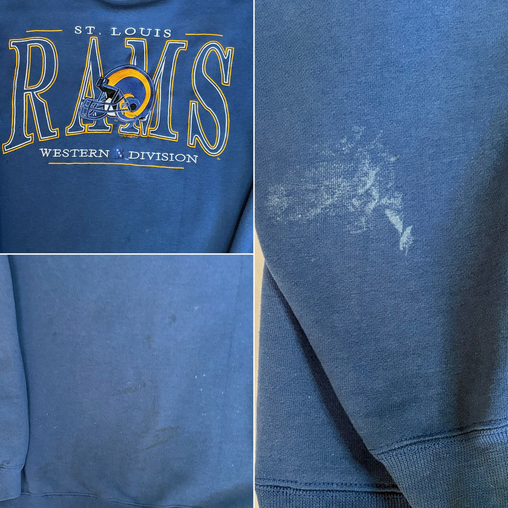 Vintage 1990s St. Louis Rams Galt Sand Western Division Crewneck Sweatshirt - L