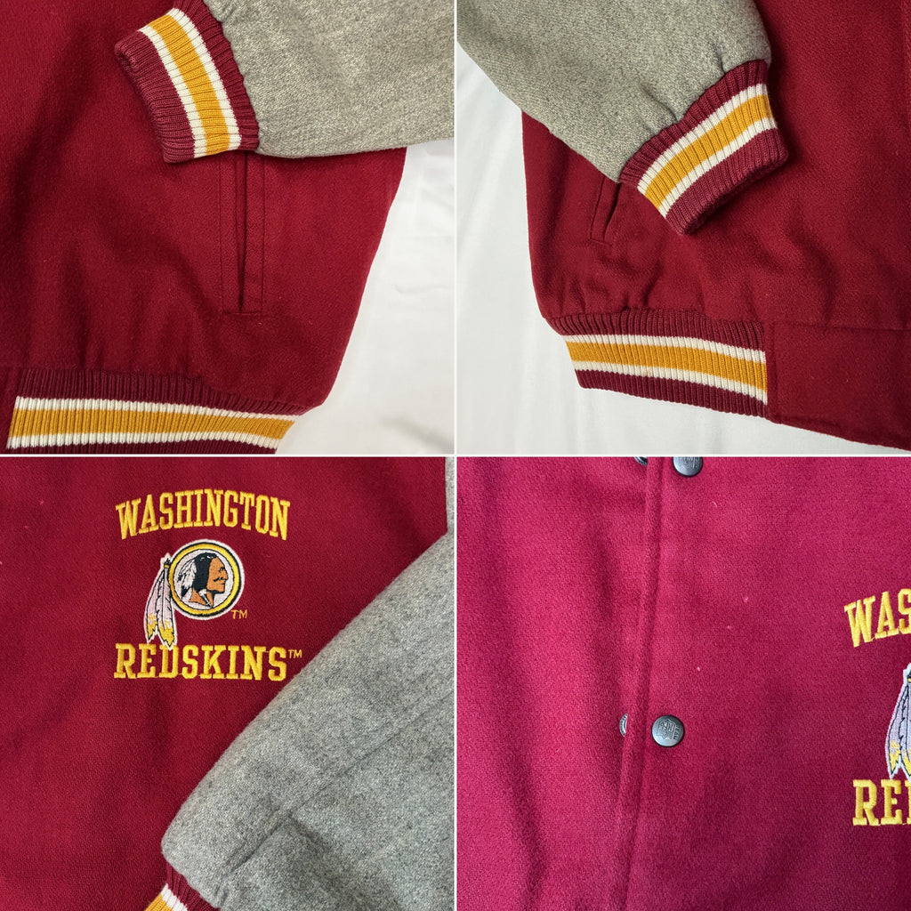 Vintage 1990s Washington Redskins Logo Athletic Classic Team Collection Wool Varsity Jacket - XL