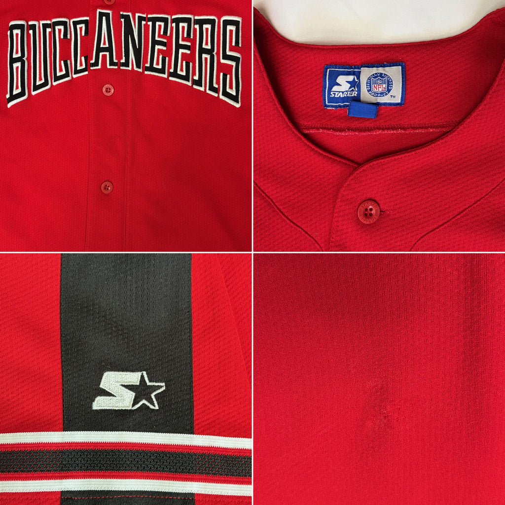 Vintage 1990s Tampa Bay Buccaneers Starter Button-Up Baseball Jersey - XL