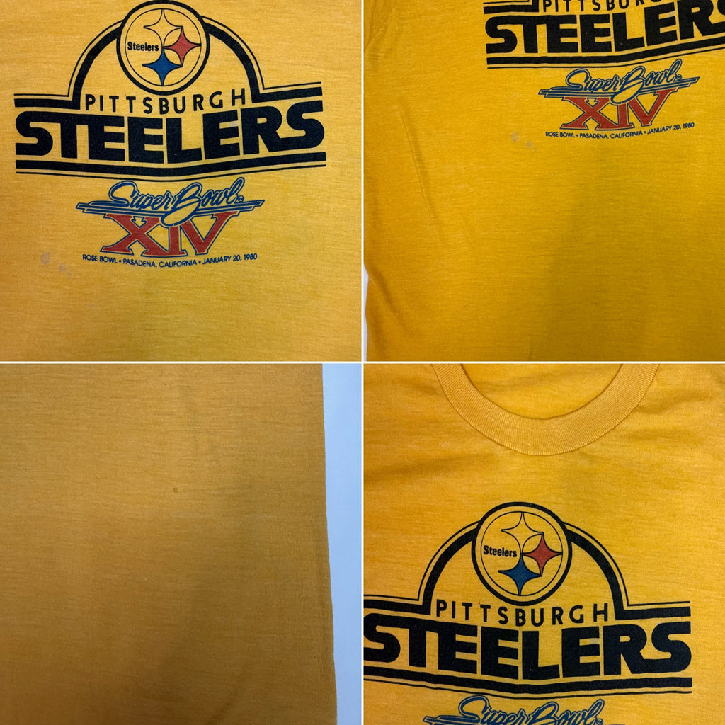 Vintage 1980 Pittsburgh Steelers Super Bowl XIV Champions T-Shirt - XL