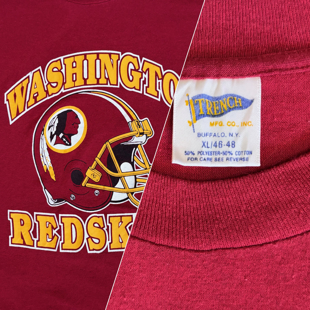 Vintage 1990s Washington Redskins 'Big Helmet' Graphic T-Shirt - XL