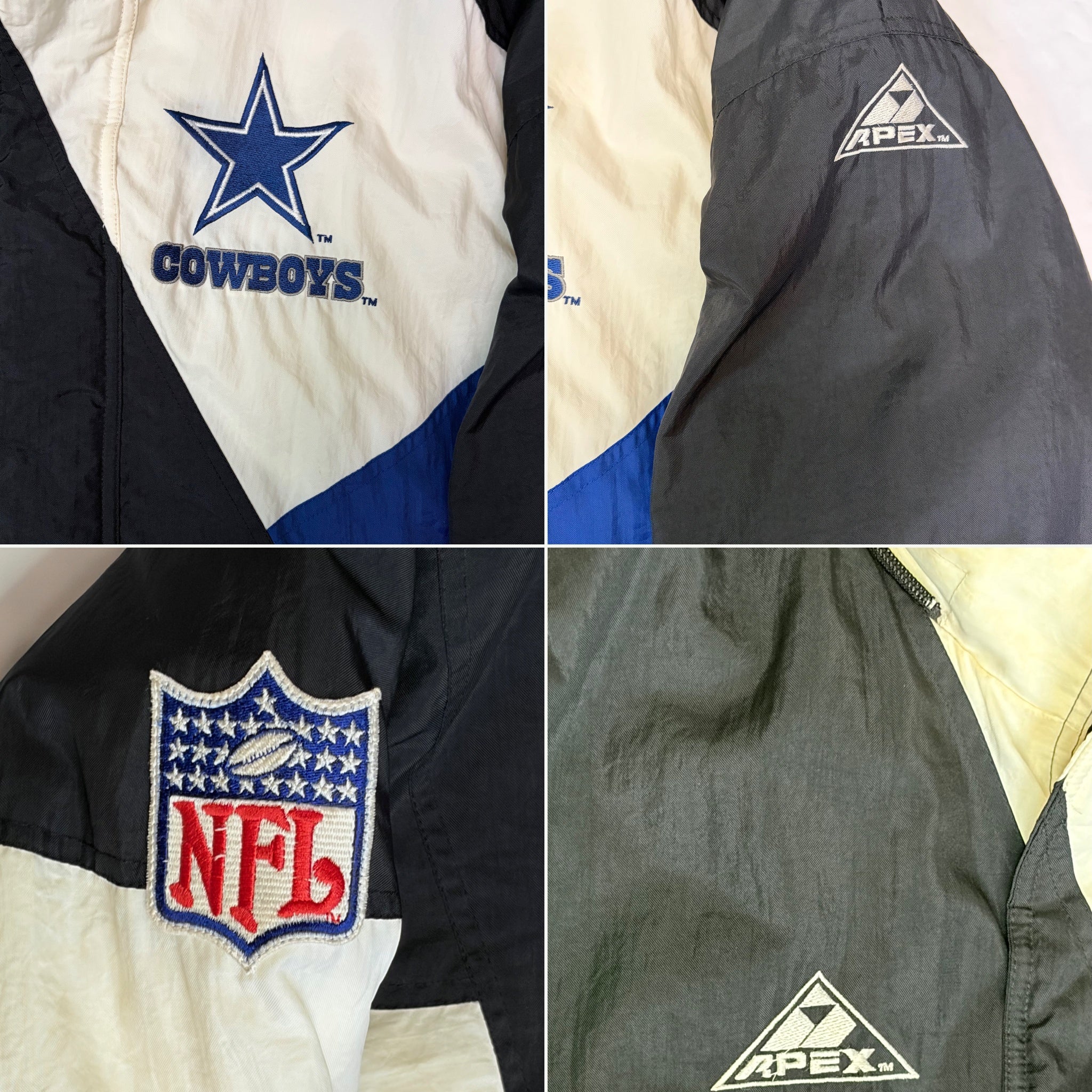 Vintage 90s Dallas Cowboys Apex One Insulated Puffer Jacket - XL