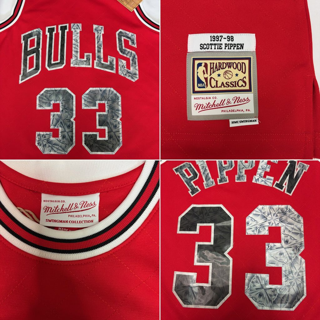 Mitchell & Ness Scottie Pippen Chicago Bulls 1997-98 Hardwood Classics NBA 75th Anniversary Diamond Swingman Jersey - Red