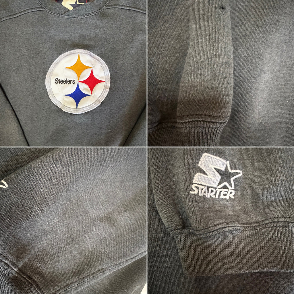 Vintage 1990s Pittsburgh Steelers Starter Center Logo Crewneck Sweatshirt - XL