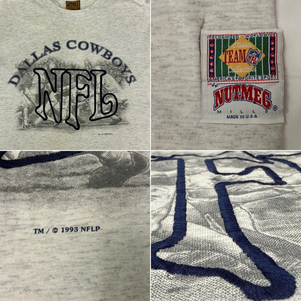 Vintage 1993 Dallas Cowboys Nutmeg Mills Embroidered T-Shirt - M