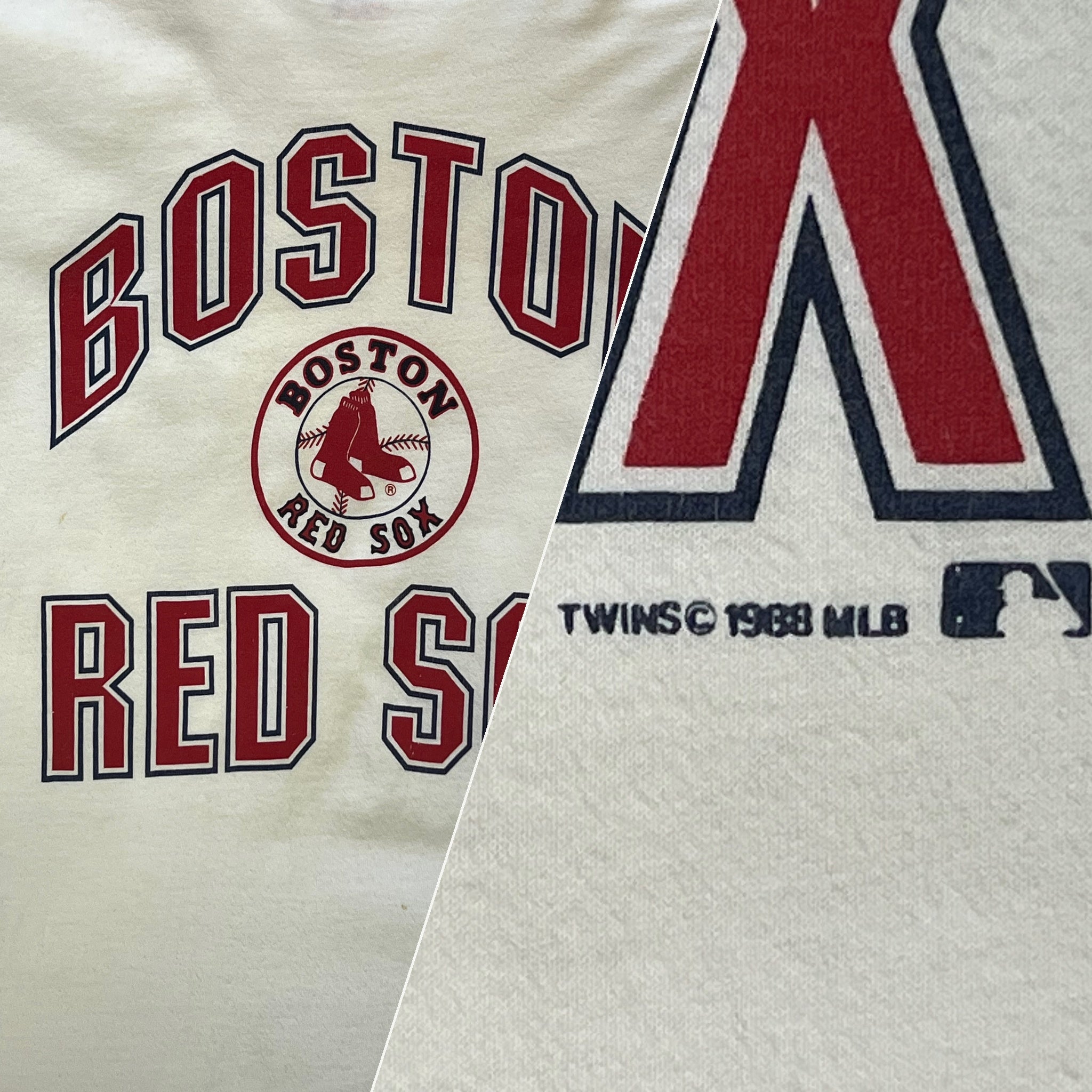 Vintage 1988 Boston Red Sox Twins Enterprise Graphic T-Shirt - XL
