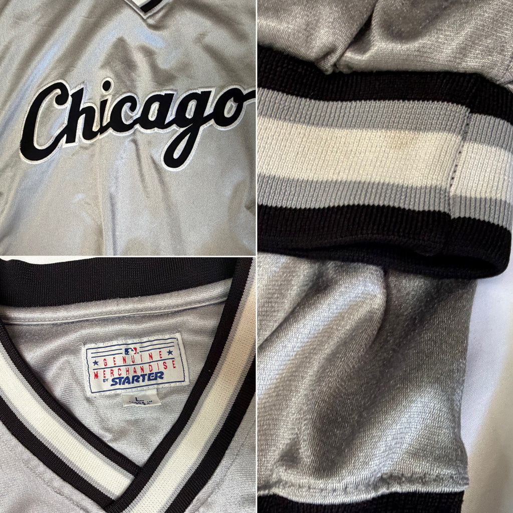 Vintage 1990s Chicago White Sox Starter Diamond Collection Satin Pullover - L