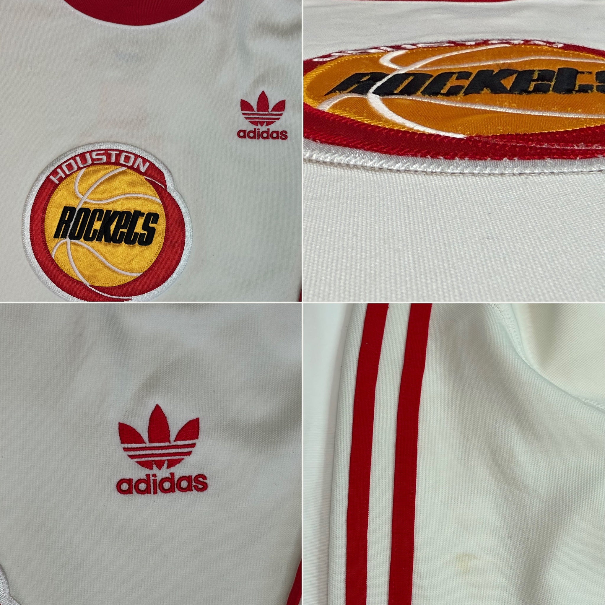 Vintage 1993-1994 Houston Rockets Adidas Trefoil Warmup Shooting Shirt - LT