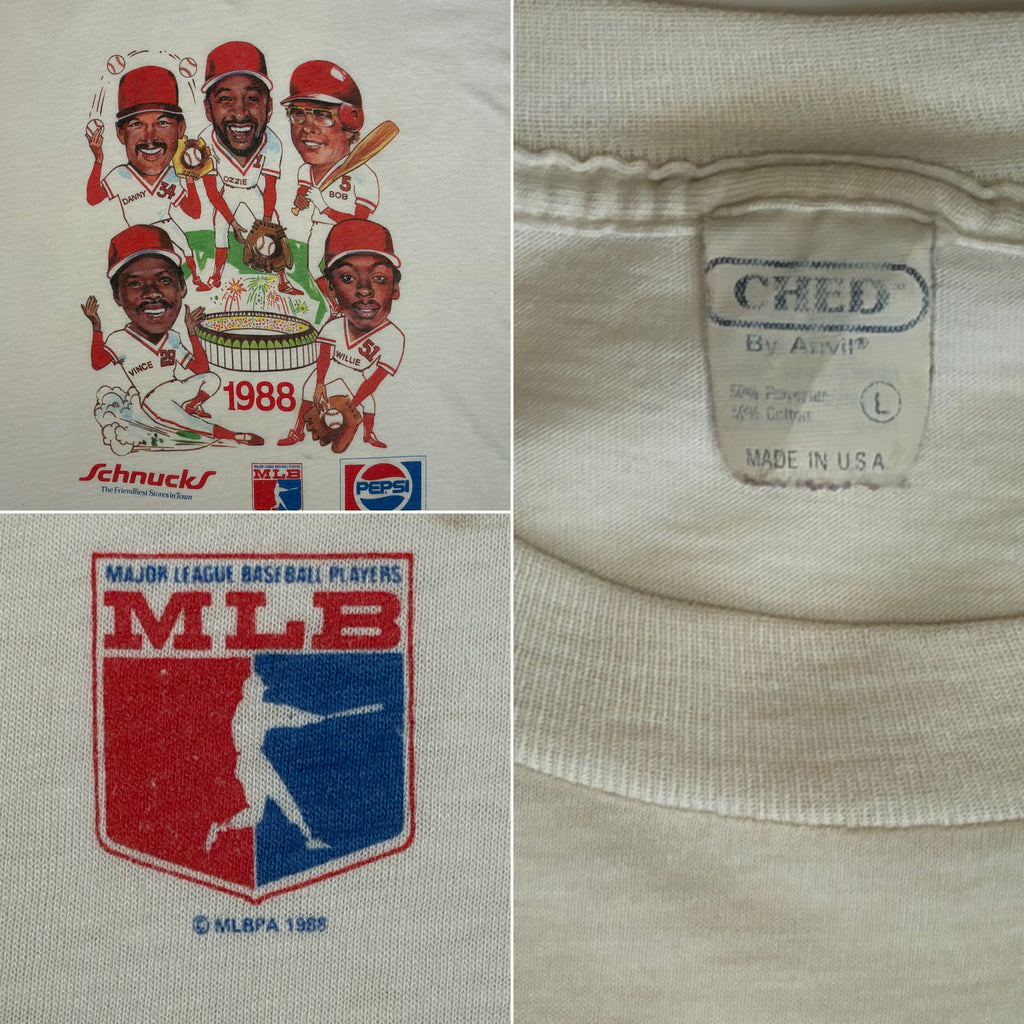 Vintage 1988 St. Louis Cardinals Caricature Team Promo T-Shirt - L (Fits M)