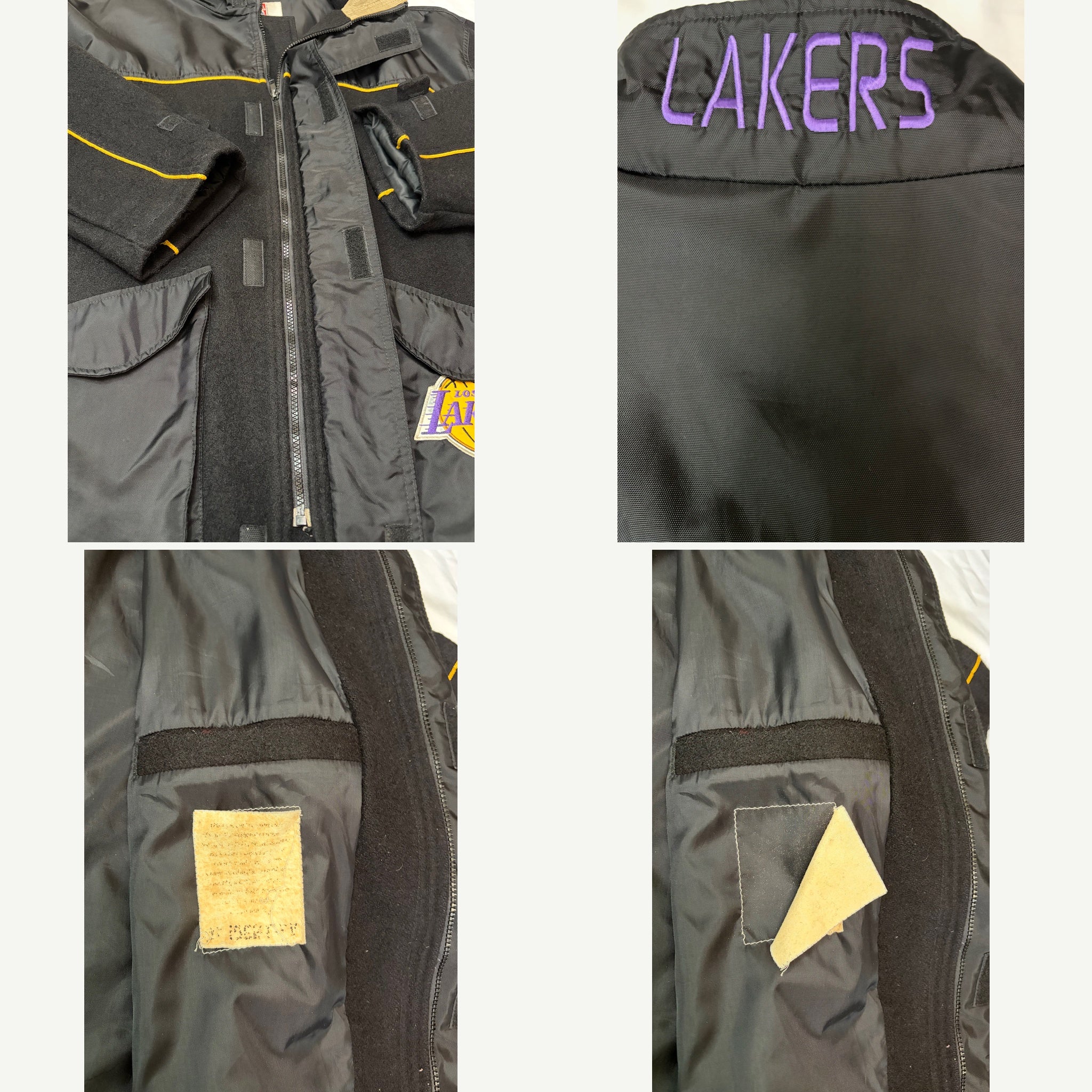 Vintage 90s LA Lakers Sports Identity Wool & Nylon Jacket - Large