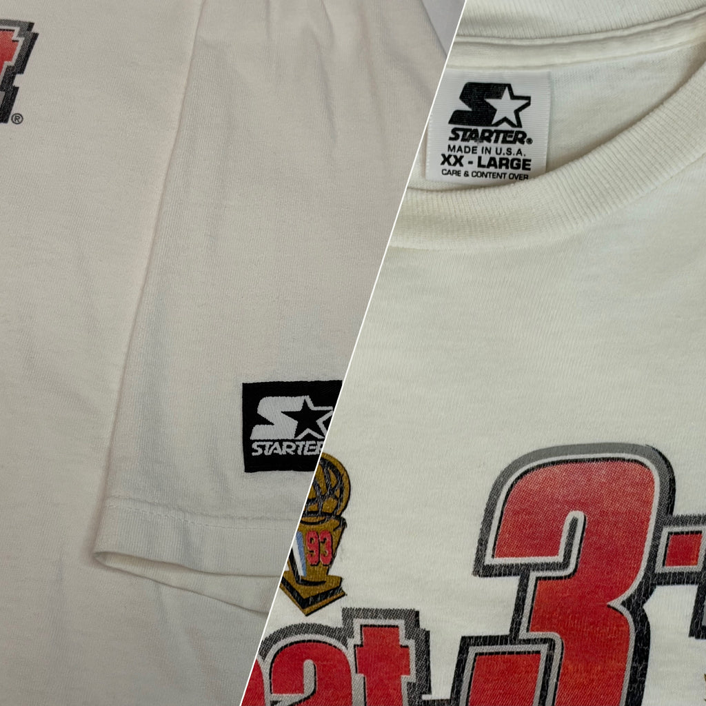 Vintage 1998 Chicago Bulls 'Repeat 3-Peat' Last Dance Championship T-Shirt - 2XL