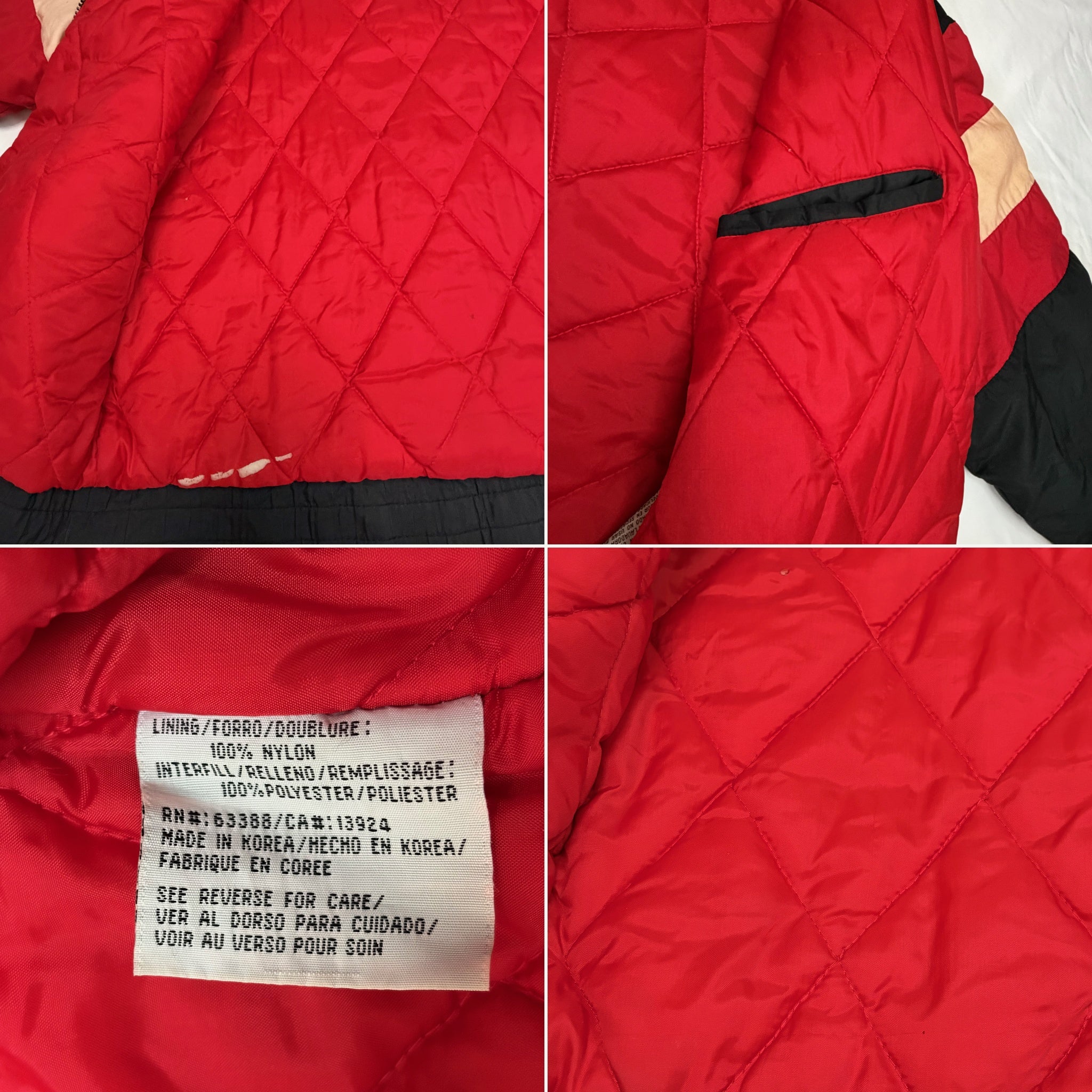 Vintage 90s Chicago Bulls Logo 7 Full-Zip Puffer Jacket - Medium