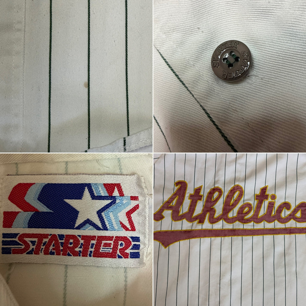 Vintage 1990s Oakland Athletics Starter Pinstripe Baseball Jersey - M (2Pac Style)