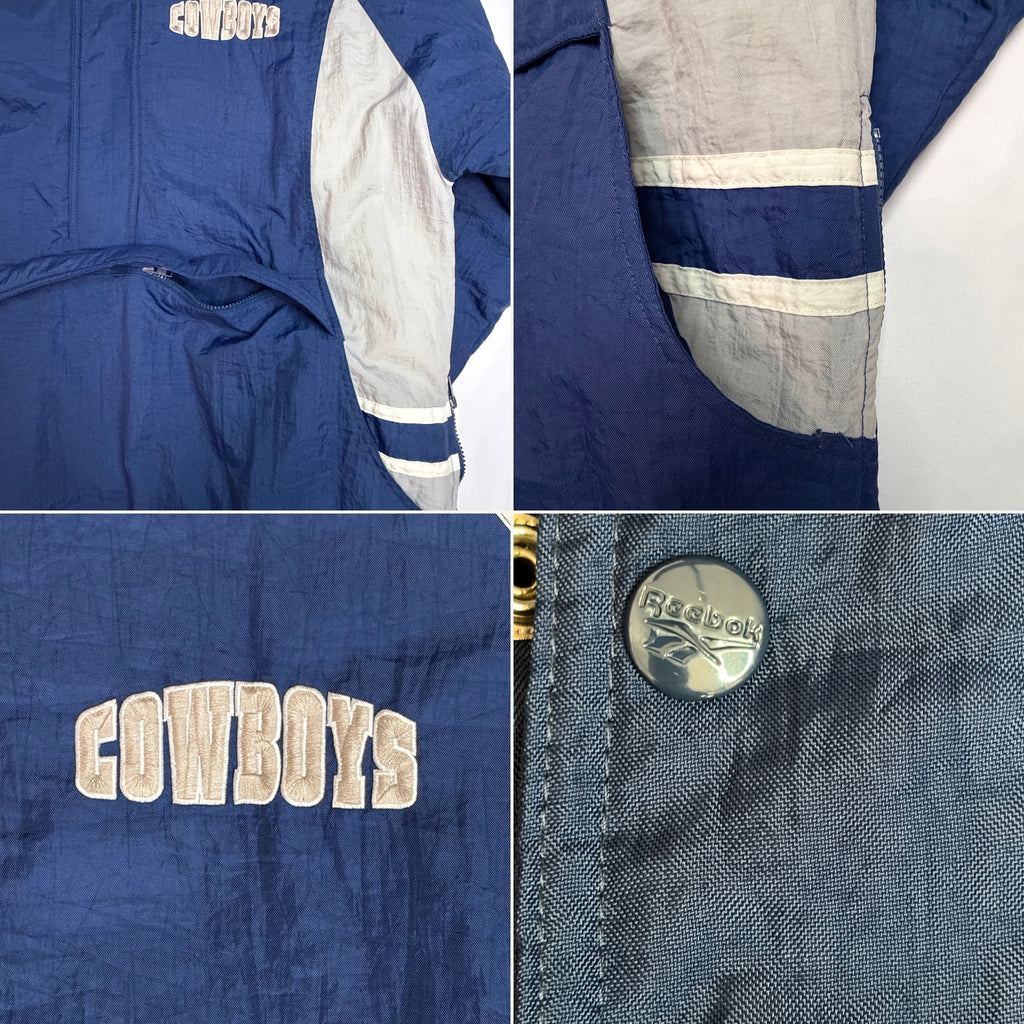 Vintage 90s Dallas Cowboys Reebok Heavy Insulated Anorak Jacket - XL / Navy