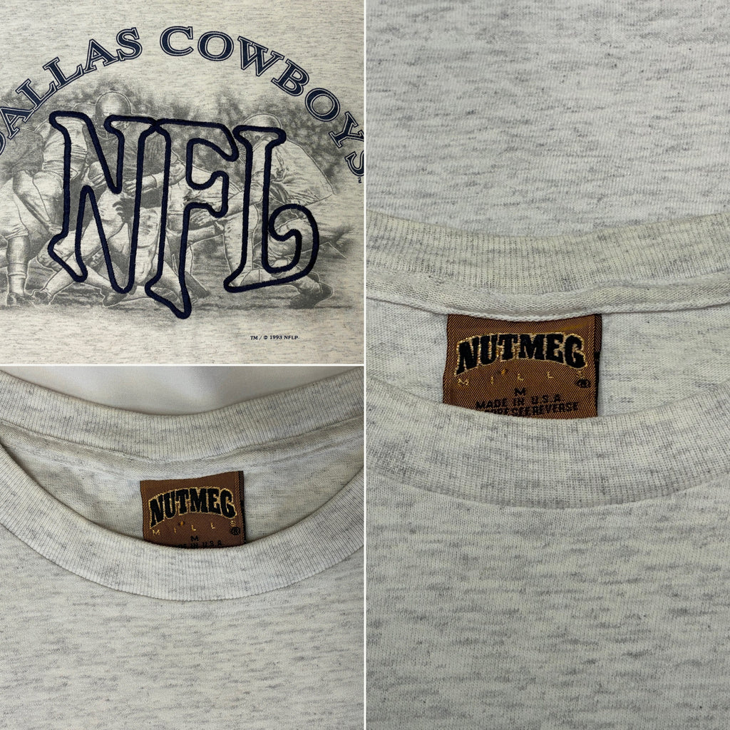Vintage 1993 Dallas Cowboys Nutmeg Mills Embroidered T-Shirt - M