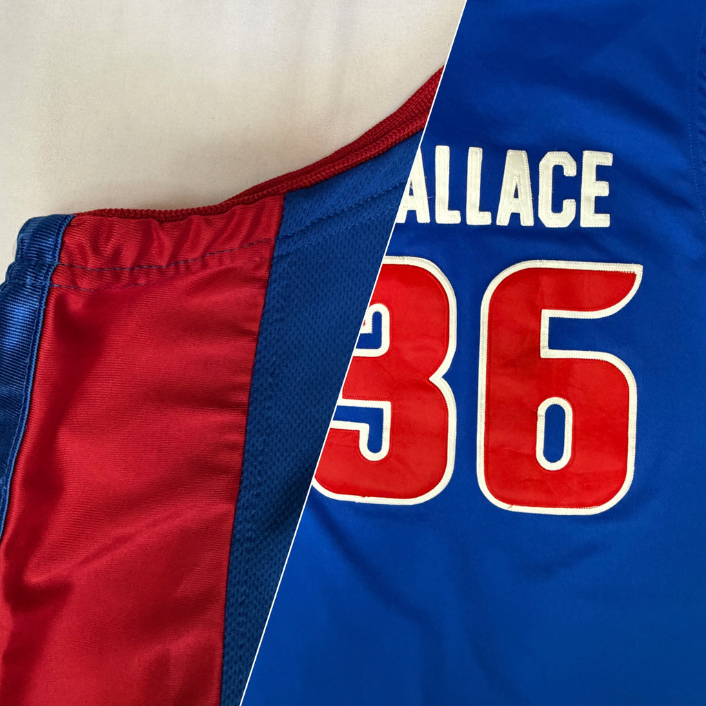 Vintage 2004 Rasheed Wallace Detroit Pistons Reebok Authentic On-Court Jersey - XL