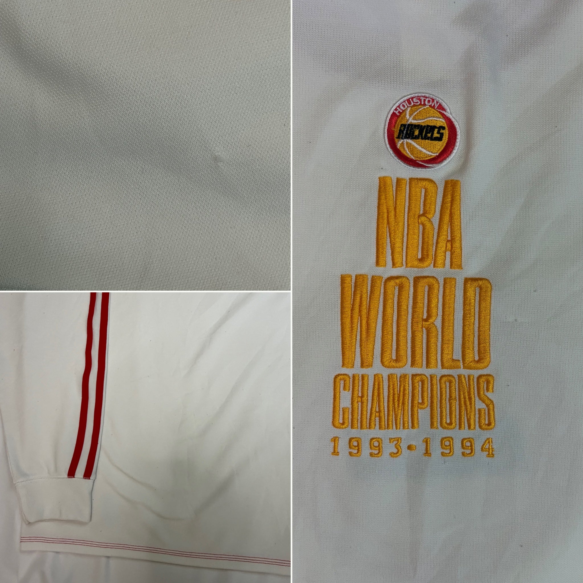 Vintage 1993-1994 Houston Rockets Adidas Trefoil Warmup Shooting Shirt - LT