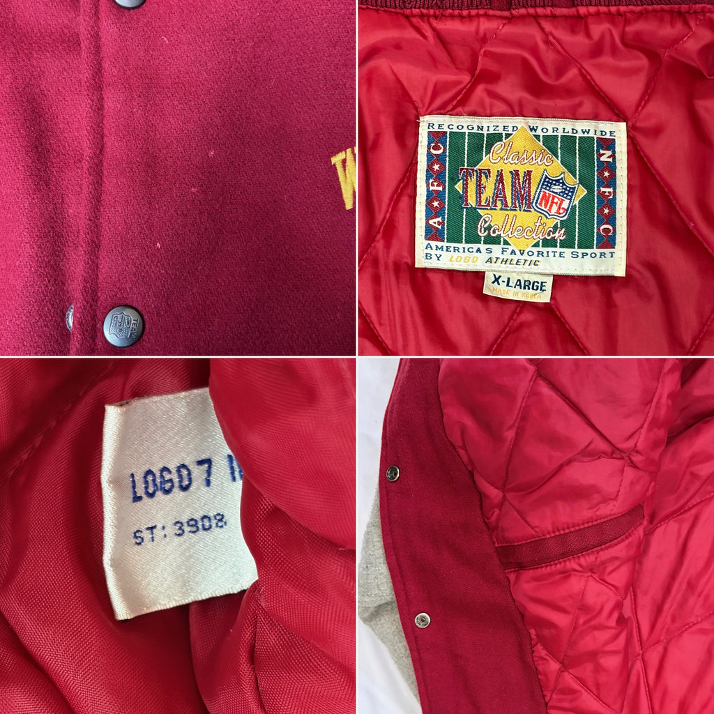 Vintage 1990s Washington Redskins Logo Athletic Classic Team Collection Wool Varsity Jacket - XL