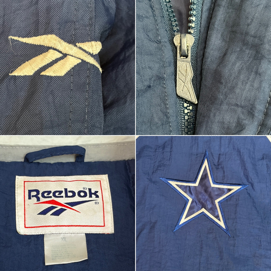 Vintage 90s Dallas Cowboys Reebok Heavy Insulated Anorak Jacket - XL / Navy