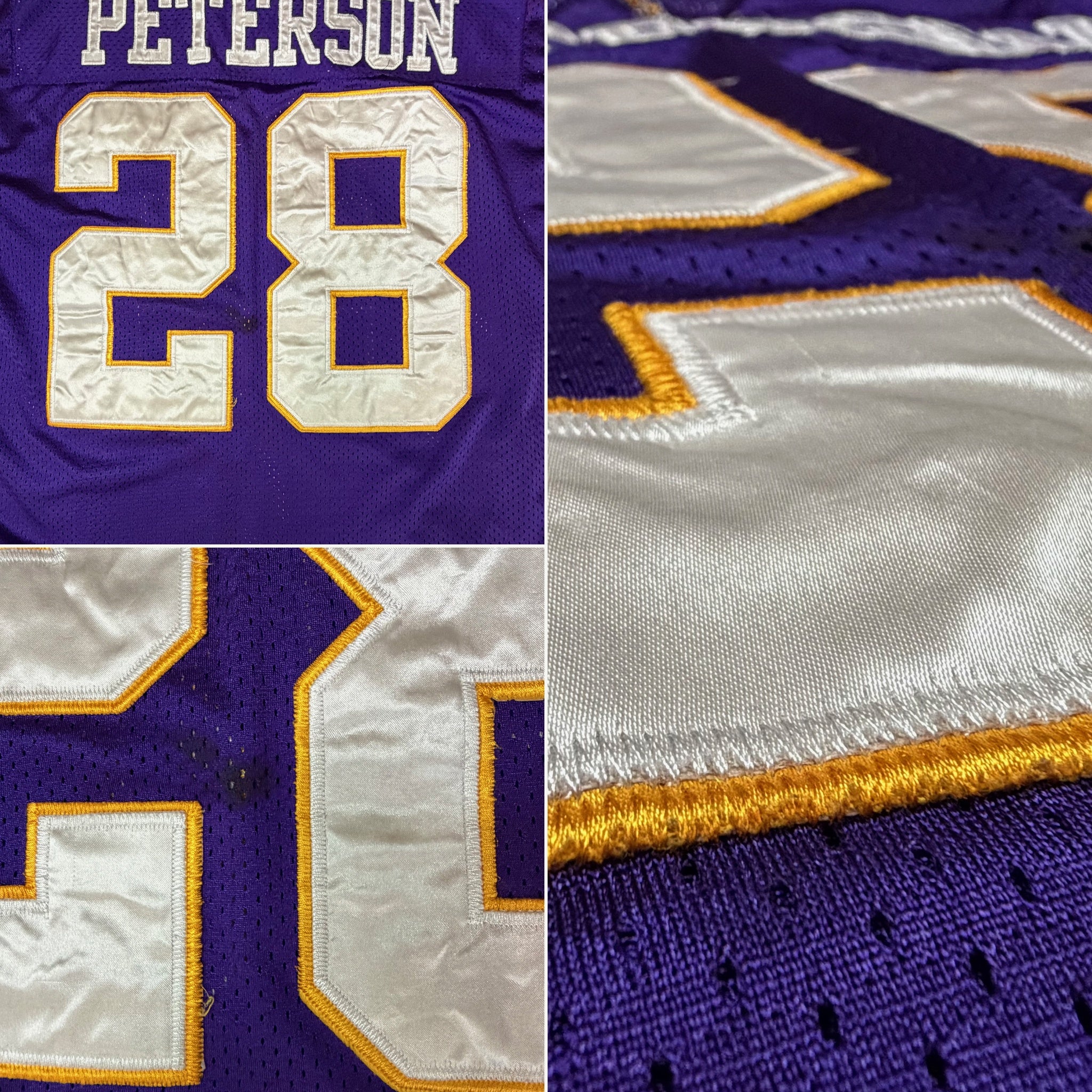 Vintage 2010 Adrian Peterson Minnesota Vikings Reebok On-Field Authentic Jersey - XL