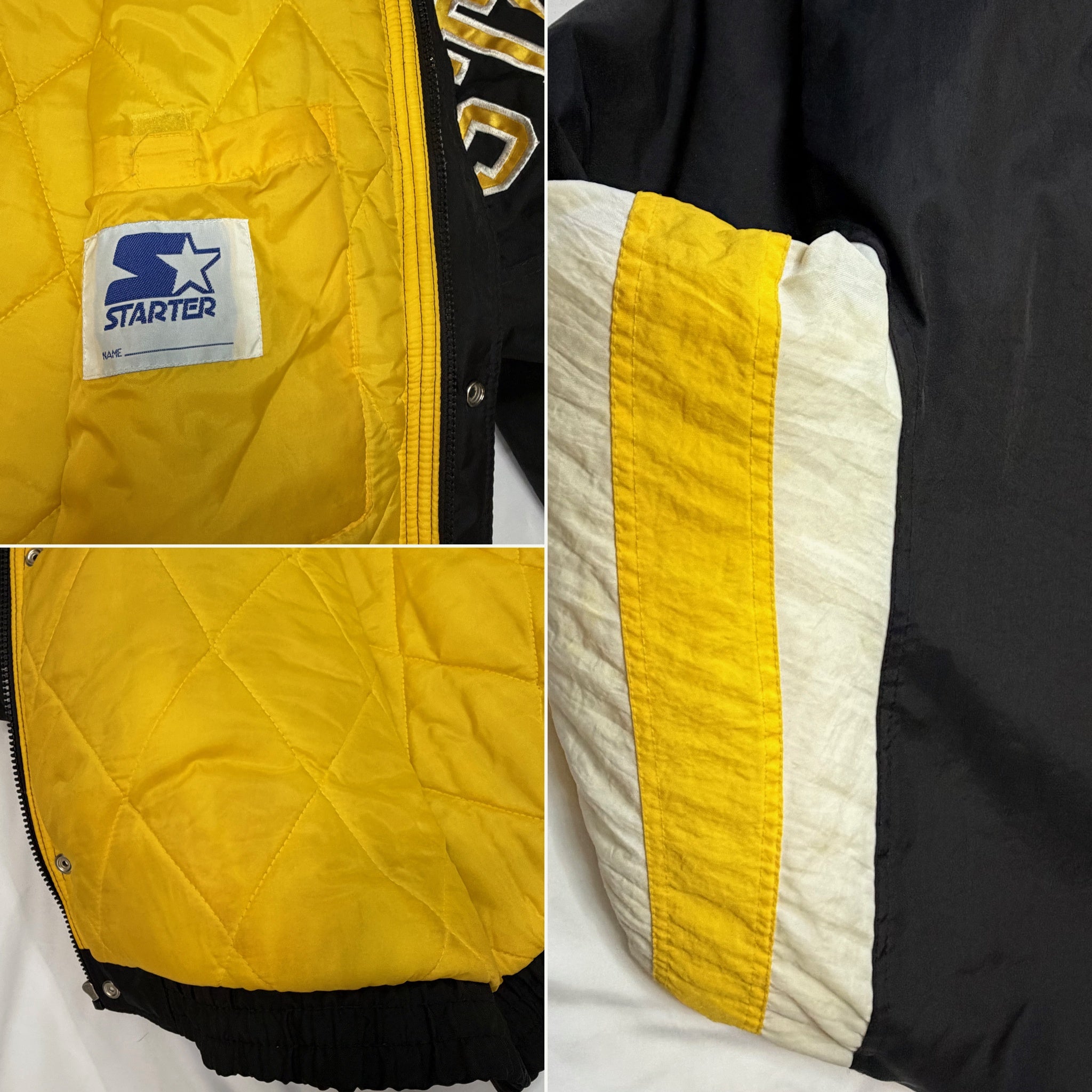 Vintage 1990s Pittsburgh Steelers Starter Insulated Puffer Jacket - XL
