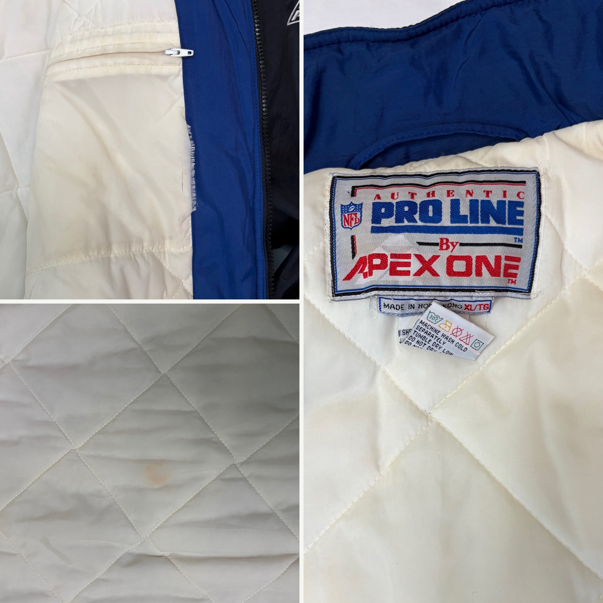 Vintage 90s Dallas Cowboys Apex One Insulated Puffer Jacket - XL